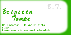 brigitta tompe business card